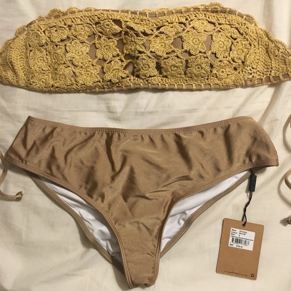 One Teaspoon Fleetwood Crochet Bikini NWT